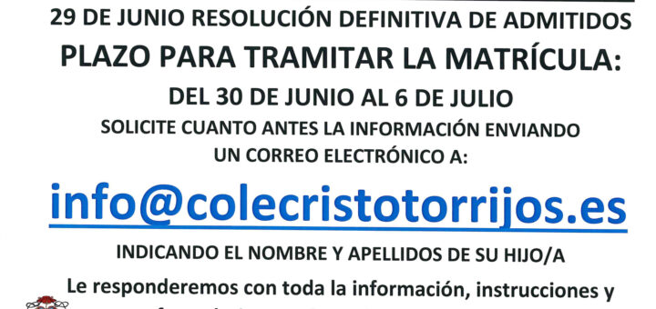 Nueva matrícula